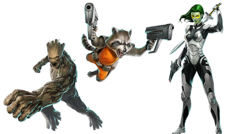 Illustration for article titled Rocket Raccoon And Groot Are One In Marvel Puzzle Quest